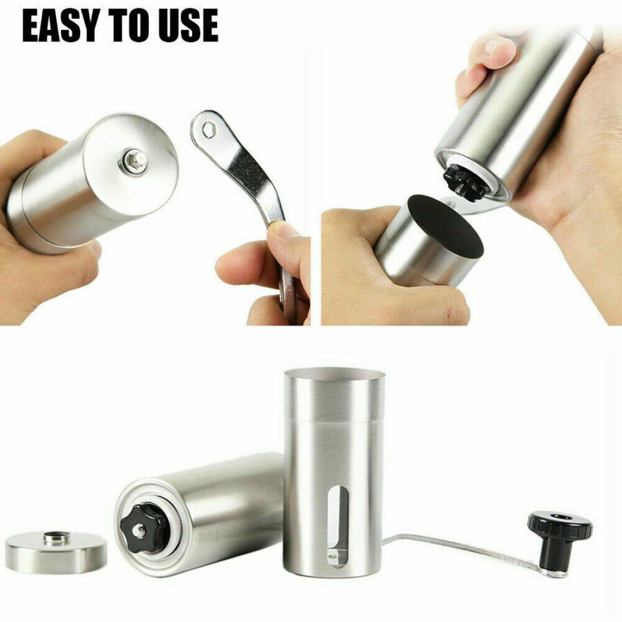 Hand Crank Pepper Conical Burr Grinder Coffee Beans Mill Muller Stainless Steel – Bild 9
