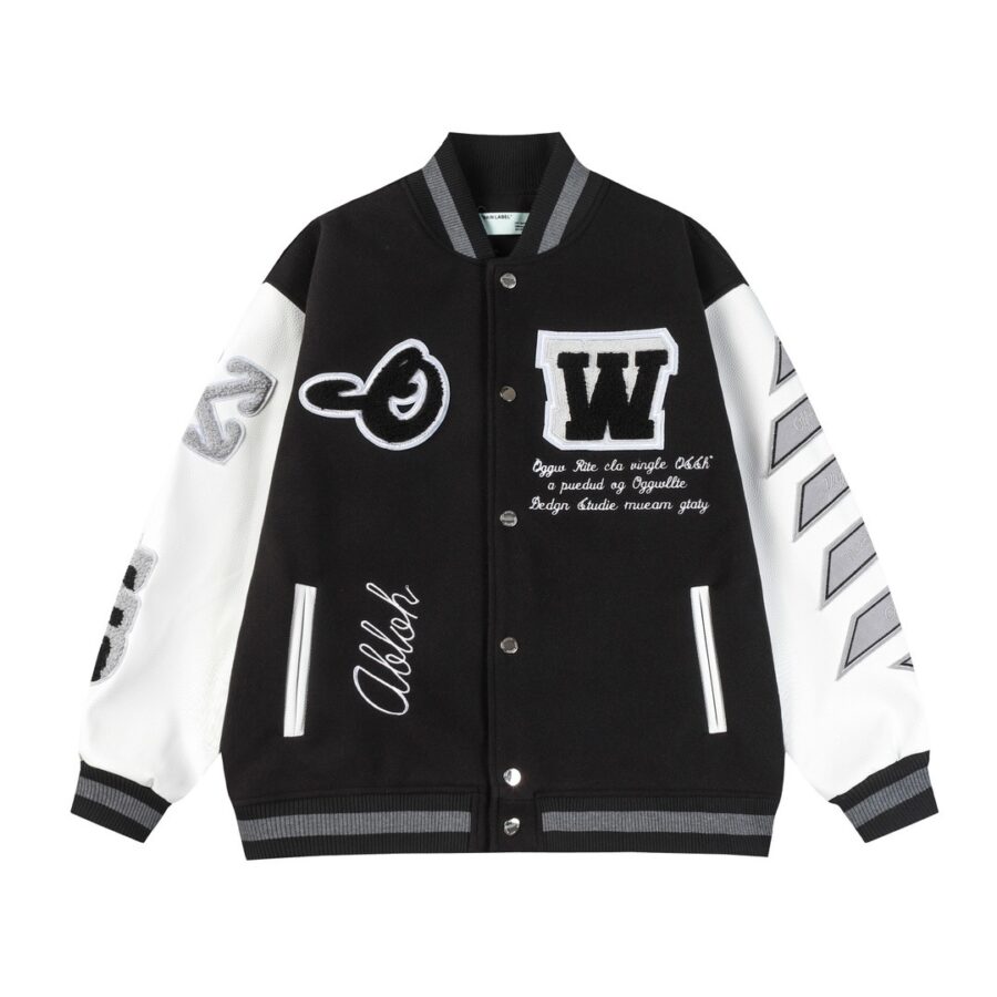 Lunar Letter Baseball Jacket - Modern Style